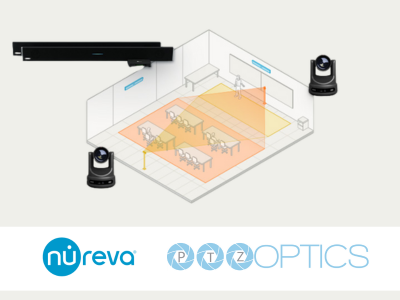 Nureva HDL410 enables camera tracking with PTZOptics 4K cameras